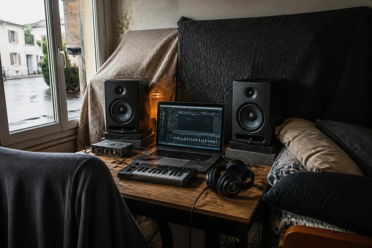 Moniteurs de studio en pièce non traitée : le défi de Lucas